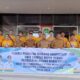 Sekretaris Daerah Kab. Labura HM Suib Sitorus, MM bersama Kadisnakerin Rojali Sagala saat melepas keberangkatan 16 peserta untuk mengikuti pelatihan barbershop selama 24 hari di BBPVP Medan, Selasa, (6/8/2024). Waspada/ist