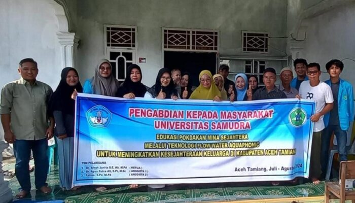 Tim PKM Unsam Edukasi Pokdakan Mina Sejahtera Teknologi Flow Water Aquaphonic