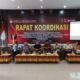 Rakor persiapan tahapan pencalonan Pemilihan Bupati dan Wakil Bupati Kab. Labusel tahun 2024 di Ballroom Hotel Grand Suma, Kotapinang, kemarin (22/8). Waspada/Ist
