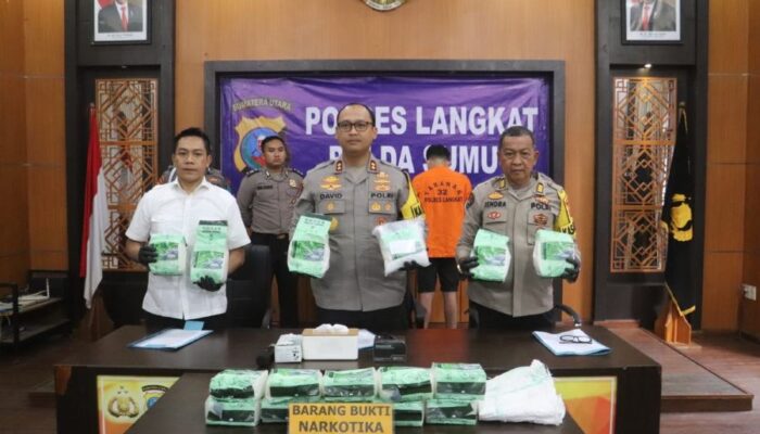 Sebulan Menjabat, Kapolres Langkat Ungkap Kasus 20 Kg Sabu