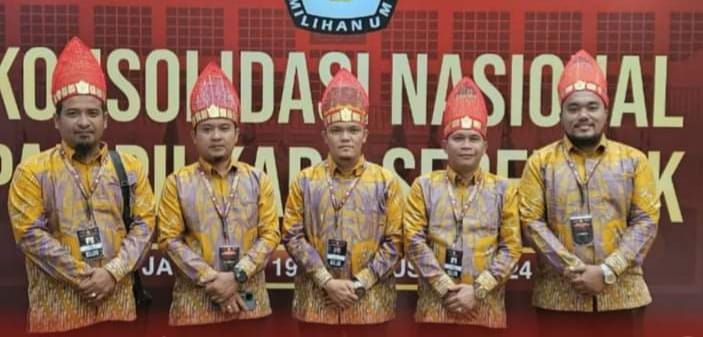 RAPAT konsolidasi nasional yang diadakan KPURI, di Jakarta turut diikuti KPU Kabupaten Batubara beserta KPU provinsi/kabupaten/kota di Indonesia. Waspada/Ist