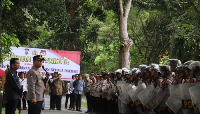 Gelar Sispamkota, Polres Langkat Jamin Keamanan Pilkada 2024
