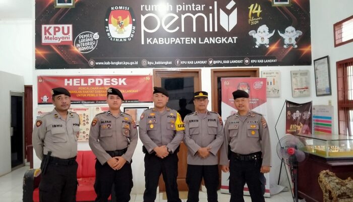 Polres Langkat Perketat Pengamanan Kantor KPU 