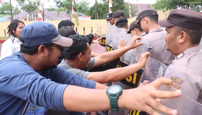 Polres Simalungun Gelar Pelatihan Sispam Kota Kontijensi