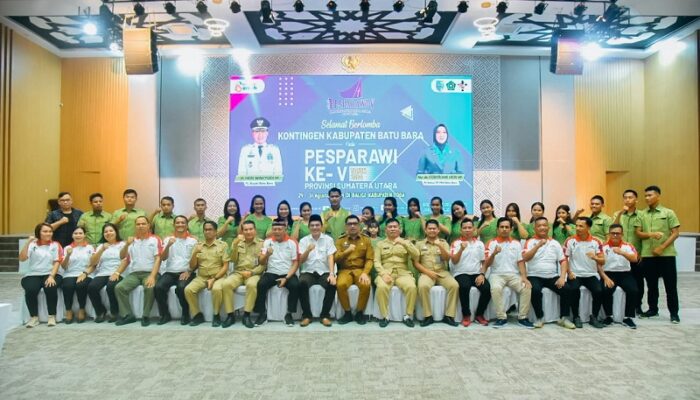 Pj Bupati Batubara Lepas Kontingen Pesparawi V Tingkat Provsu