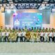   Pj Bupati Batubara, Heri Wahyudi saat pelepasan kontingen Pesparawi V tingkat Provsu.Waspada/Ist