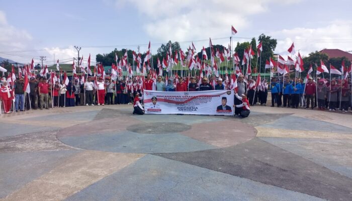 Pj Bupati Agara Pimpin Apel Gerakan Pembagian 10 Juta Bendera Merah Putih