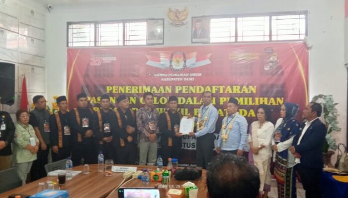 Danjor Nababan – Azhar Bintang Diusung Partai NasDem Dan Gerindra Daftar Ke KPU