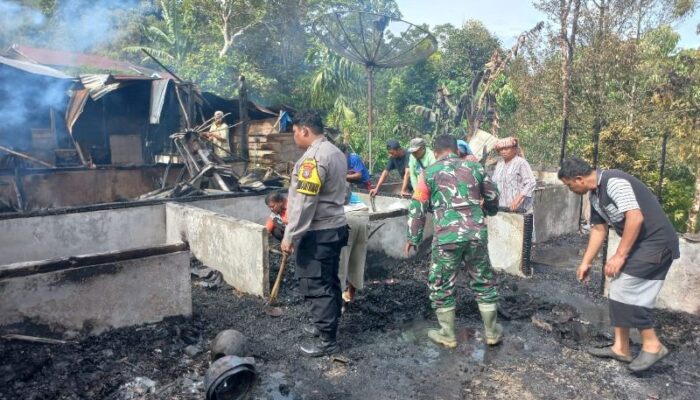 3 Rumah Ludes Terbakar Di Desa Banuaji II Adiankoting