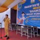 Kepala Cabang Dinas Pendidikan Wilayah Kota Langsa, Sabri, S.STP, MSP saat membuka secara resmi SMANTIG’s Got Talent ke-2 bertajuk BAKMI SIWARU (Bakat Minat Siswa Baru) berkompetisi mengukir prestasi di lapangan sekolah tersebut, Senin (5/8). Waspada/dede