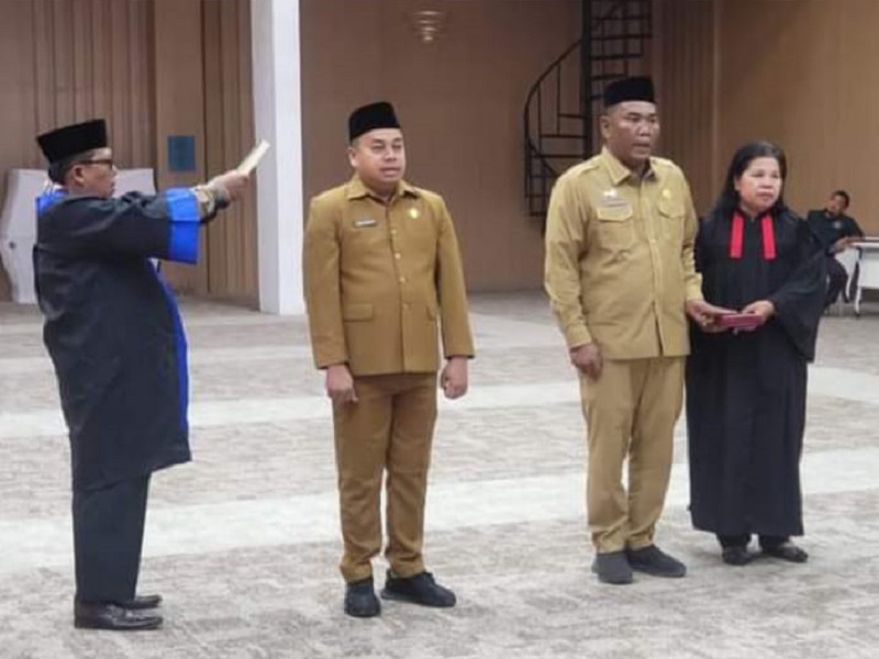JALANNYA pelantikan pejabat administrator di lingkungan Pemkab Batubara oleh Penjabat Bupati Batubara H.Heri Wahyudi Marpaung diwakili Sekda Norma Deli Siregar.Waspada/Ist