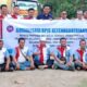 Petugas BPJS Ketenagakerjaan Cabang Padangsidimpuan, Sejarahta Perangin-angin foto bersama dengan pengurus dan anggota FSPTSI-KSPSI Sionggoton, Kecamatan Simangambat, Kabupaten Padang Lawas Utara. Waspada/ist.