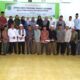 Wakil Ketua MUI Padangsidimpuan, Drs. H. Samsuddin Pulungan MA (9 kiri depan) dan Dr. Hamdan Hasibuan foto bersama dengan peserta seminar tentang fungsi masijid untuk pendidikan anak, Sabtu (31/8). Waspada/Mohot Lubis.