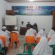 Drs H Muhammad Nasir Pasaribu  Ketua terpilih IPHI Kec.Babalan  periode 2024-2029 memberi sambutan di Aula Kantor IPHI Kec.Babalan, Sabtu (31/8/24). Waspada/Boy Aprizal