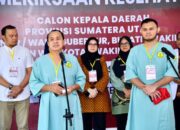 PASANGAN Balon Bupati/Wakil Bupati Batubara Zahir-Aslam Rayuda saat menjalani pemeriksaan kesehatan di RSU Haji Medan sebagai bagian dari persyaratan pada Pilkada serentak 2024.Waspada/Ist