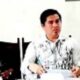 Ketua KPU Pematangsiantar M. Isman Hutabarat (tiga kiri) memimpin rapat pleno terbuka rekapitulasi tingkat kota DPS untuk pemilihan gubernur/wakil gubernur dan wali kota/wakil wali kota di gedung DWP, Jl. Porsea, Sabtu (10/8).(Waspada-Edoard Sinaga).