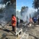 Tiga rumah warga di Gampong (desa) Cot Karieng, Kecamatan Blang Bintang, Kabupaten Aceh Besar, terbakar, Kamis (15/8). (Waspada/Ist)