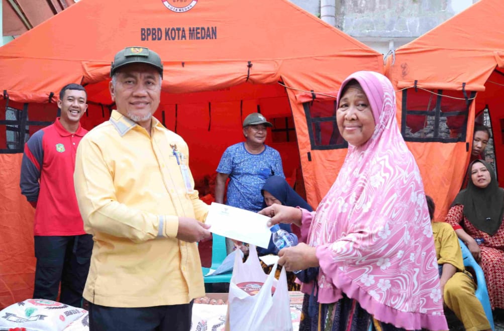 Baznas Sumut Bantu Korban Warga  Terdampak  Kebakaran