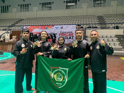 Rektor Apresiasi Mahasiswa UISU Juara Pencak Silat Indonesia Super Championship