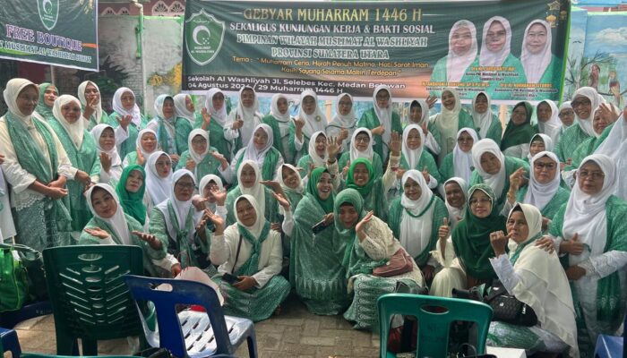 PW Dan PD Muslimat Al Washliyah Rayakan Tahun Baru Islam 1446 H Dan Bhakti Sosial
