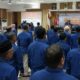 Kepala Bagian Umum BPS Provinsi Sumatera Utara (Sumut), Rahmat Gustiar saat memimpin Apel Peringatan Hari Statistik Nasional (HSN) yang digelar di lingkungan Kantor BPS Sumut, Kamis (26/9/2024).