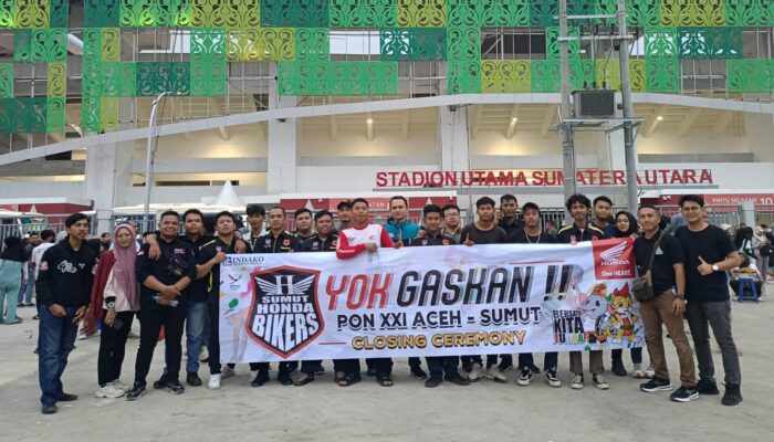 Sumut Honda Bikers Semarakkan Penutupan PON