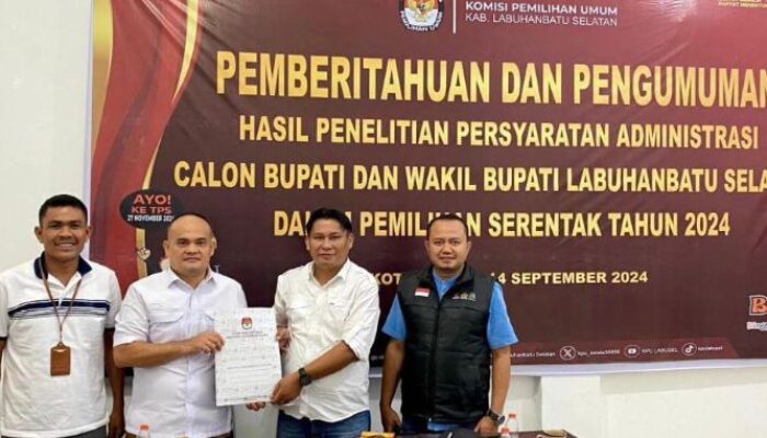 Berkas 3 Paslon Bupati-Wabup Labusel Memenuhi Syarat