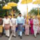 WALI Kota Medan Bobby Nasution bersama Ketua TP PKK Kota Medan Kahiyang Ayu Bobby. dan para Kesultanan Melayu Pantai Timur, termasuk Sultan Deli Sri Paduka Tuanku Sultan Mahmud Lamanjiji Perkasa Alamsyah menghadiri Peringatan Maulid Nabi Muhammad SAW 1446 H/2024 yang digelar Pemko Medan di Mesjid Raya Al- Mashun, Rabu (18/9/24). Waspada/Ist