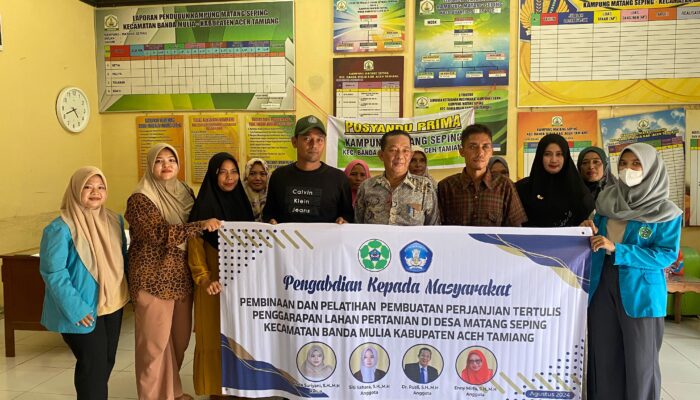 Warga Matang Seping Diberi Pelatihan Pembuatan Perjanjian Tertulis Penggarapan Lahan