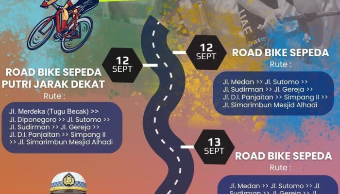 Polres P.Siantar Terapkan Rekayasa Lalu Lintas Balap Sepeda PON XXI