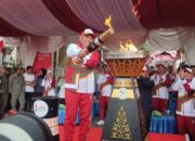 Kirab Obor Api PON Aceh-Sumut Tiba Di Kota Dingin Takengon