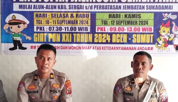 Balap Sepeda PON XXI, Polres Sergai Siagakan 200 Personel