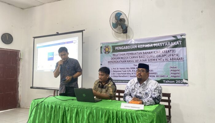 Tim Dosen USU Beri Pelatihan Bahan Ajar Kreatif Di MTs Al Abraar