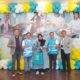 Dari kiri ke kanan: Manager PAE, Yasmir Lukman, Direktur Distribusi PT PLN (Persero), Adi Priyanto, pelanggan PLN, Isninawati, General Manager PLN UID Sumatera Utara, Saleh Siswanto dan Senior Manager Niaga dan Management Pelanggan, Donny Adriansyah melakukan foto bersama di Hari Pelanggan Nasional (HPN) 2024, Rabu (4/9).