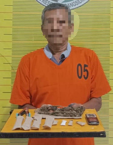 Gegara Ganja, Kakek Di Sidimpuan Ditangkap Polisi