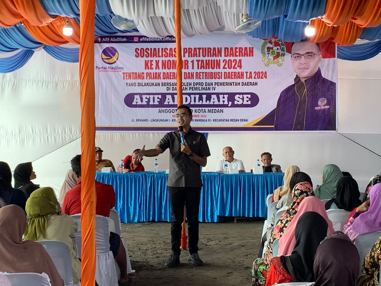 Afif Abdillah Sosialisasikan Perda Tentang Pajak Daerah Dan Retribusi Daerah