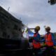 Petugas pelayanan teknik PLN UP3 Lubuk Pakam secara rutin memastikan supply kelistrikan upacara pembukaan PON XXI Aceh - Sumut di Stadion Baharuddin Siregar, Lubuk Pakam, Sumatera Utara dalam kondisi andal, Senin (9/9).