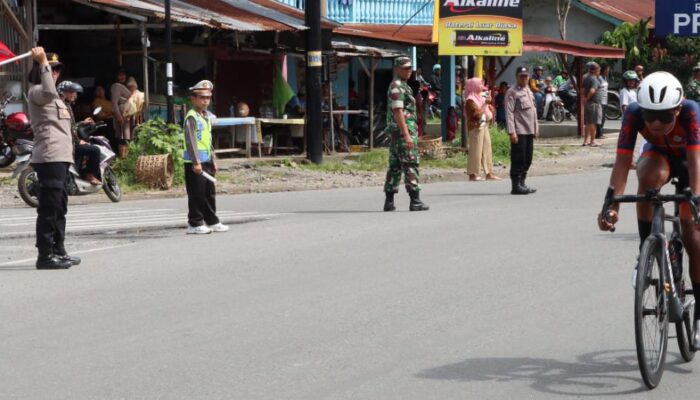Polres P. Siantar Sukses Pengamanan Hari Terakhir Jalur Lintas Balap Sepeda PON XXI