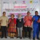 Foto bersama General Manager PLN UID Sumatera Utara (tiga dari kiri) bersama Srikandi PLN dan jajaran Forkopimda dalam pelatihan dan workshop pengrajin ulos, Kamis (12/9).