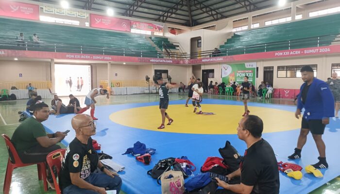 Atlet Sumut Aceh Jajal Matras Venue Sambo PON XXI
