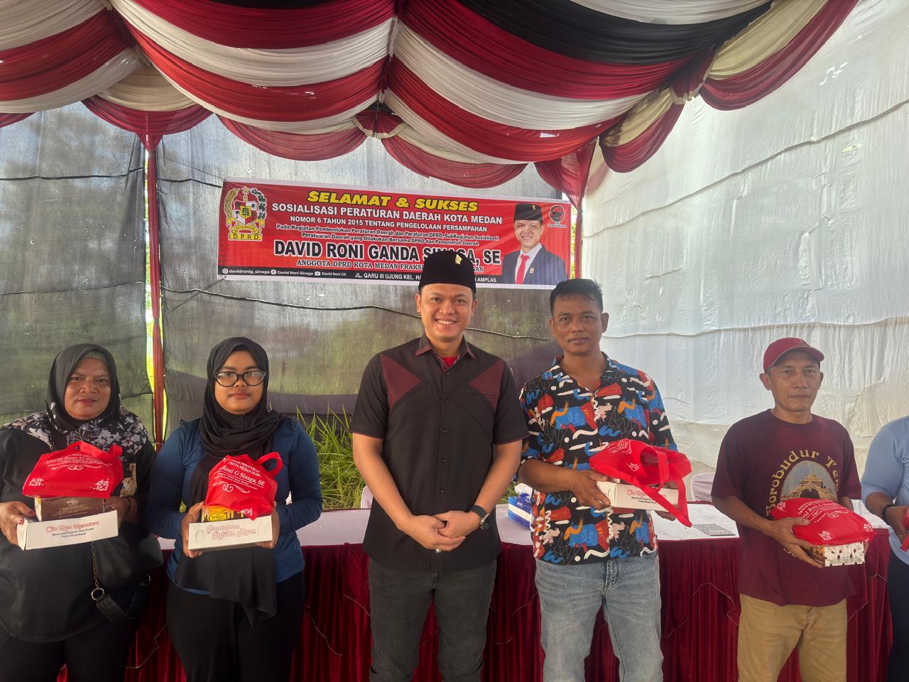 Sosperda Pengelolaan Persampahan, David Roni G Sinaga Ingatkan Warga Tidak Buang Sampah Di Sungai