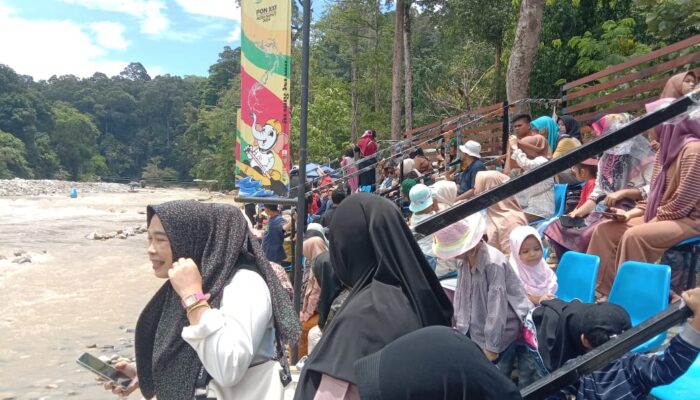 Animo Warga Agara Saksikan Arung Jeram PON Aceh -Sumut Tinggi