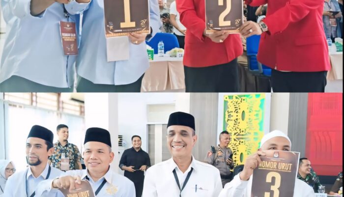 Penarikan Nomor Urut Calon Bupati/Wakil Bupati Pidie Berlangsung Sukses