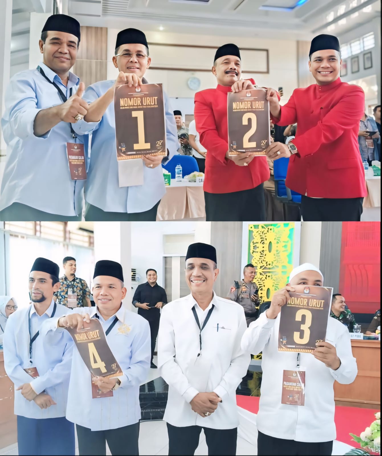Penarikan Nomor Urut Calon Bupati/Wakil Bupati Pidie Berlangsung Sukses