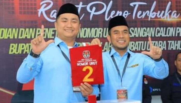 Pilkada Labura, Paslon “Labura Hebat Jilid 2” Peroleh Nomor 2