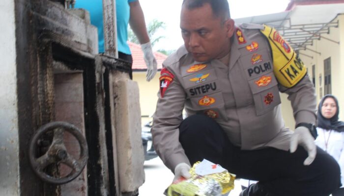 Lebih Ramah Lingkungan, Polres Sergai Musnahkan 7 Kg Sabu Pakai Incinerator