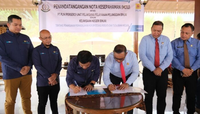 PLN UP3 Binjai Teken MoU Dengan Kejaksaan Negeri Binjai