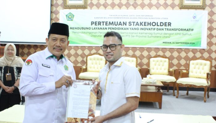 Kanwil Kemenag-KPID Sumut Usung Layanan Pendidikan Inovatif Dan Transformatif Lewat MoU