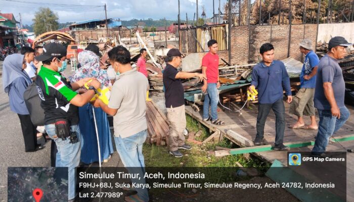 43 Ruko Ludes Akibat Kebakaran Simpang Lima Sinabang