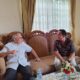 H. Elizar Hamonangan Daulay saat bertemu dan berbincang-bincang tentang Padang Lawas ke depan. Waspada/ Idaham Butar Butar